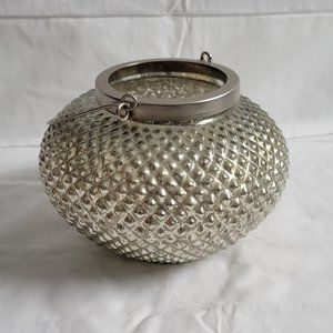 (Faux) Mercury Glass Decorative Bowl/Lantern